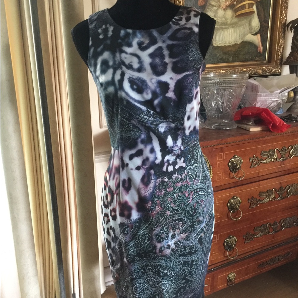 Single by Galina Sobolev multi print sheath dress